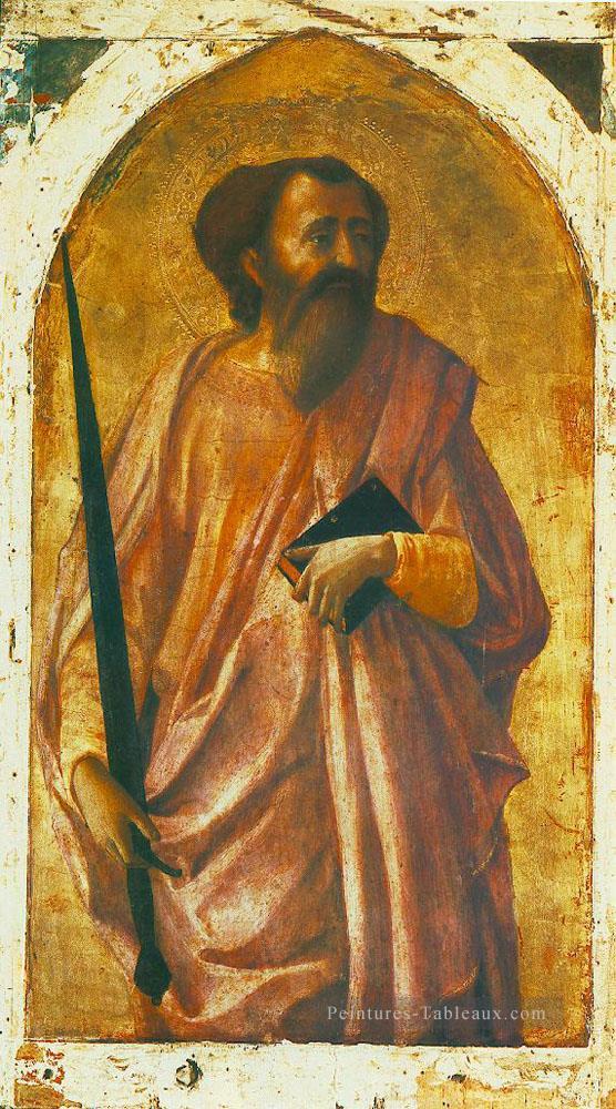 St Paul Christianisme Quattrocento Renaissance Masaccio Peintures à l'huile